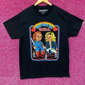 Steven Rhodes Chucky See You In Hell Tarot Card T-Shirt Large